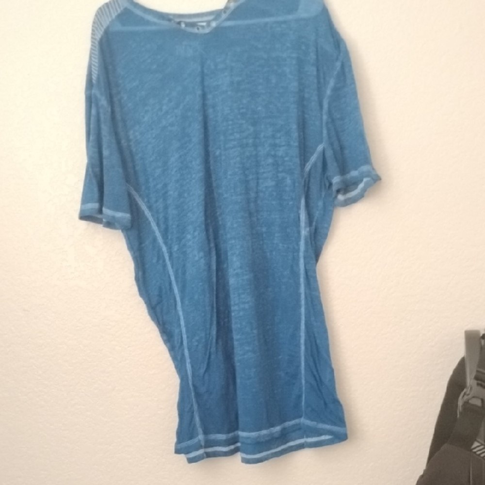 Casual Blue Short Sleeve Men's Tee